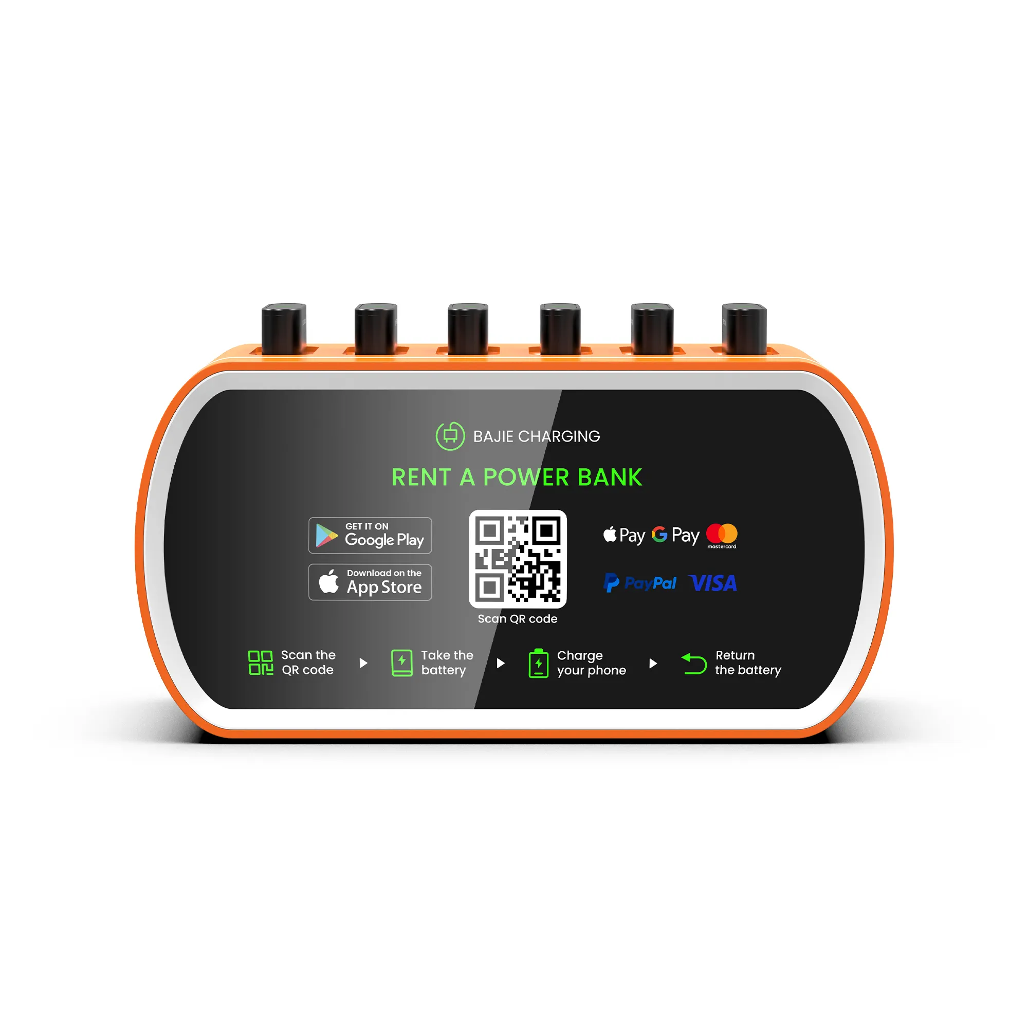 6-Slot Shared Power Bank Station