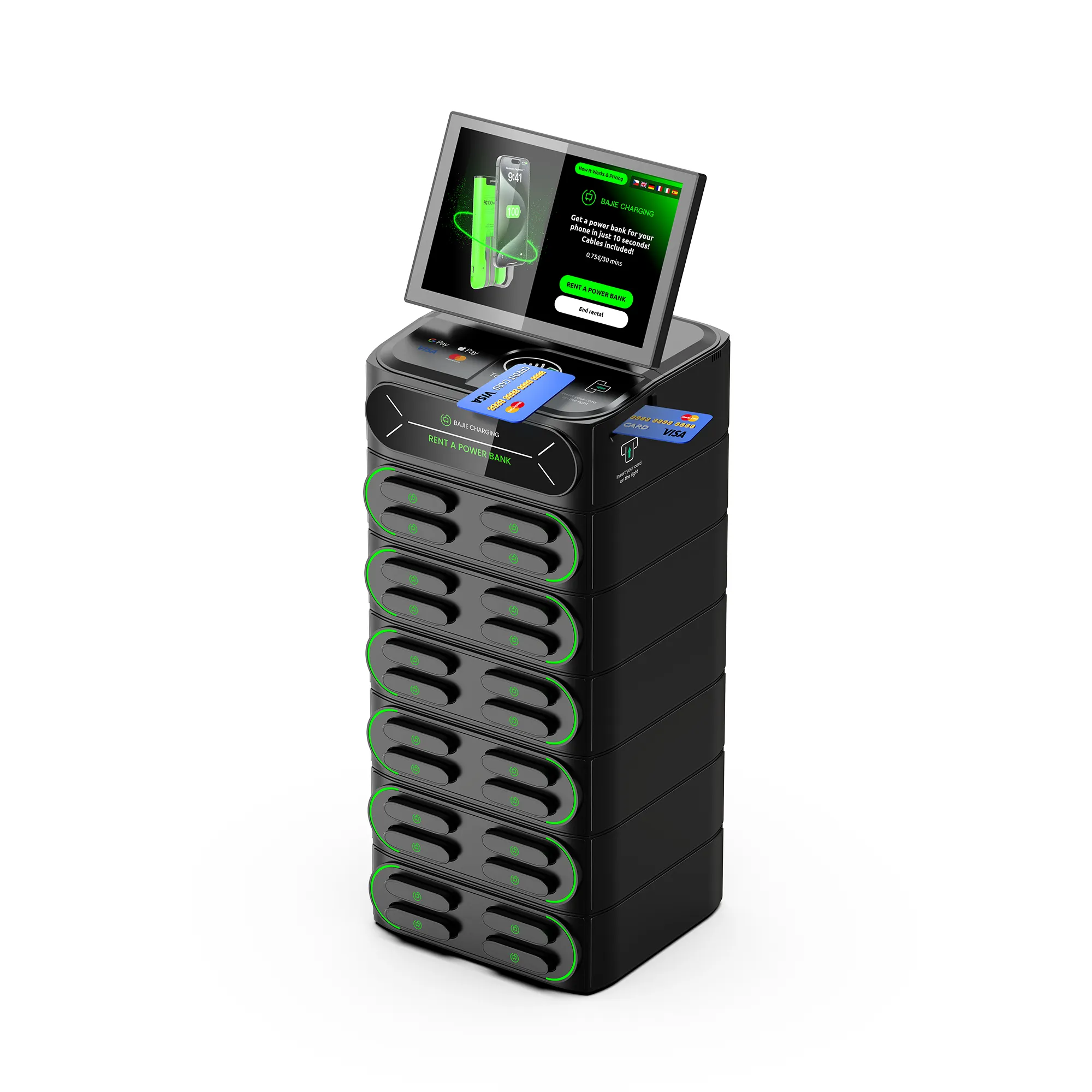 24-Slot charging Station + Touch & POS