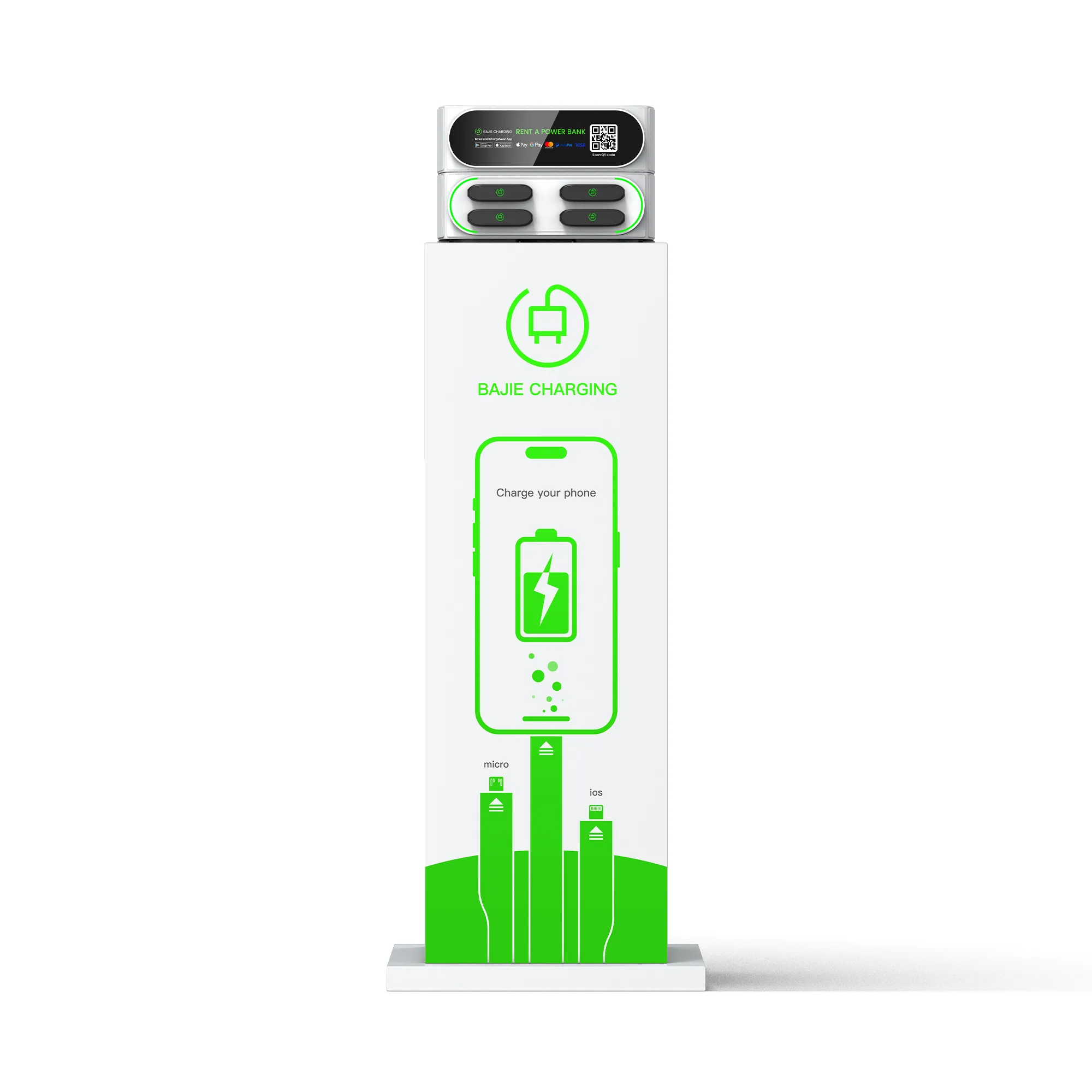 4-Slot Phone Charging Lockers