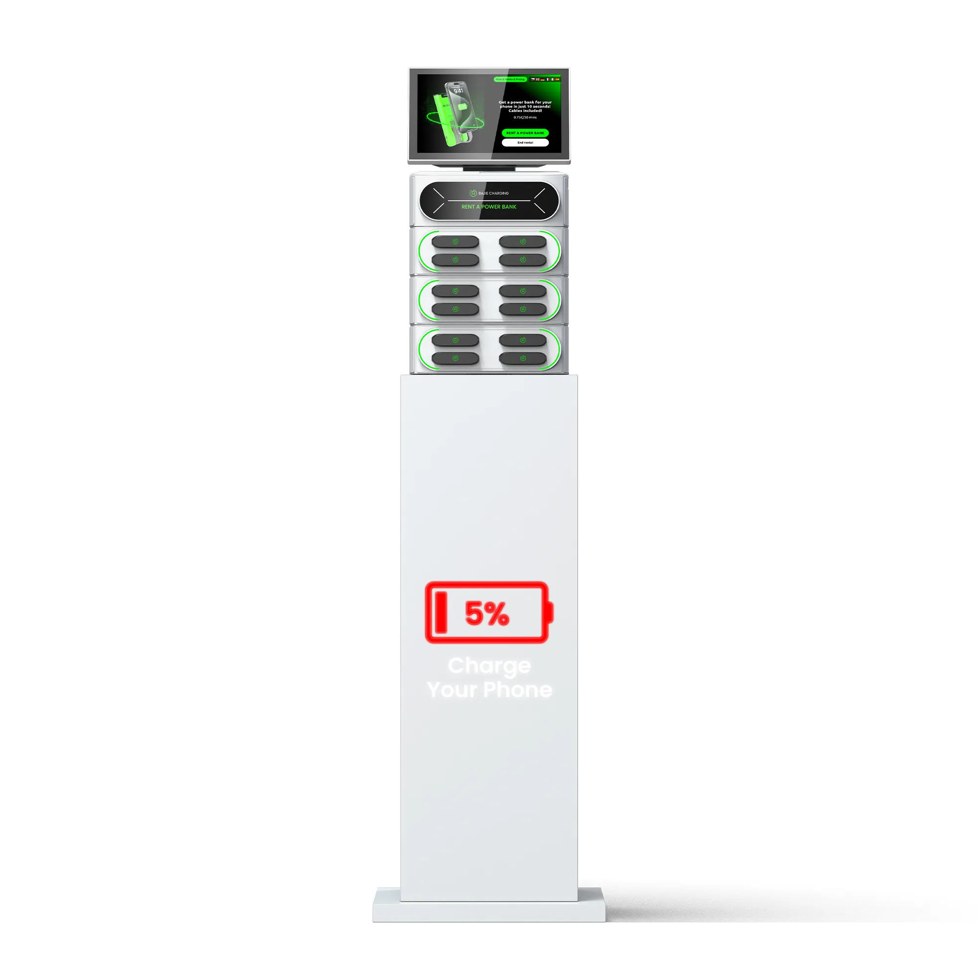 Modular Charging Station Lightbox Display Stand-2