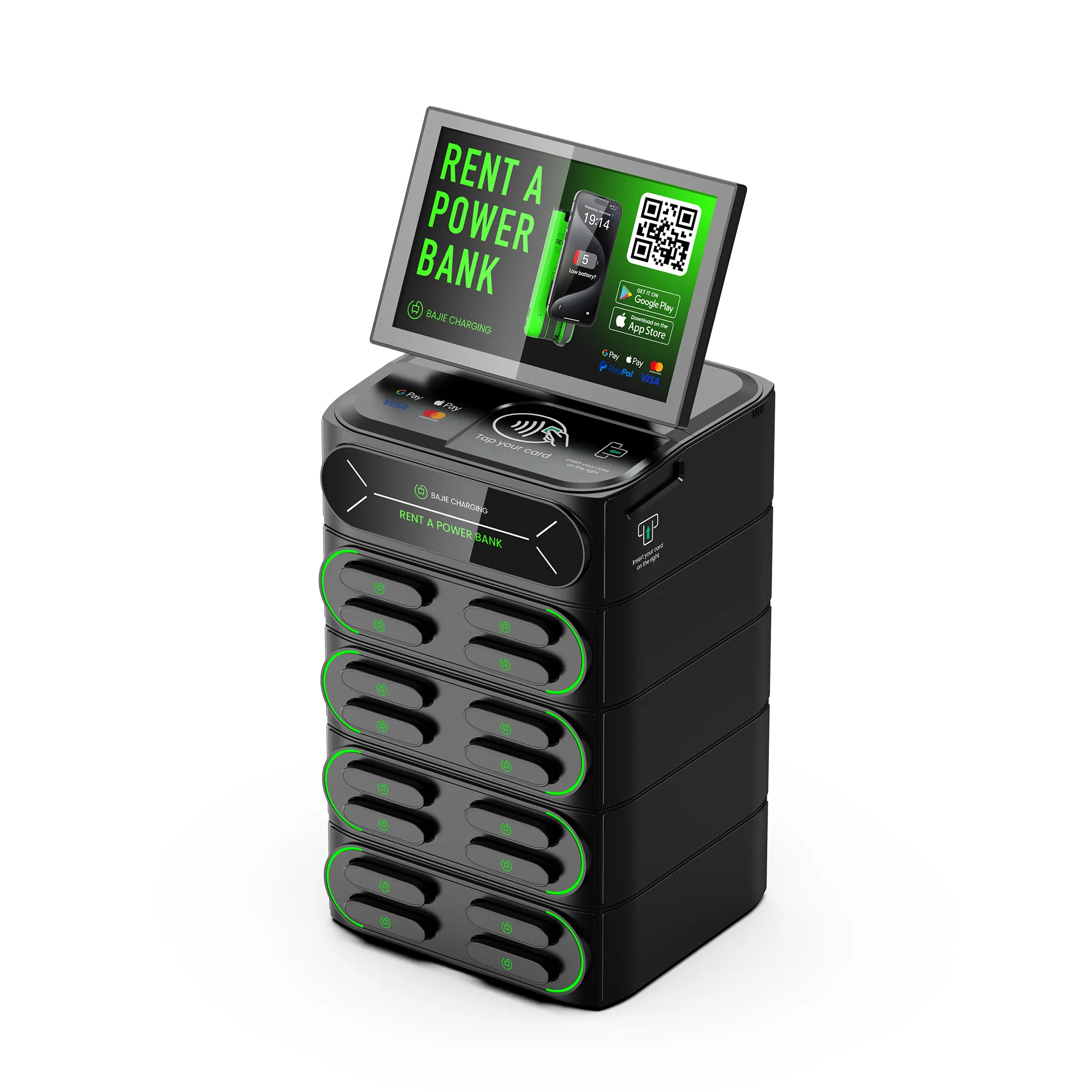 16-slot without touch screen shared power bank