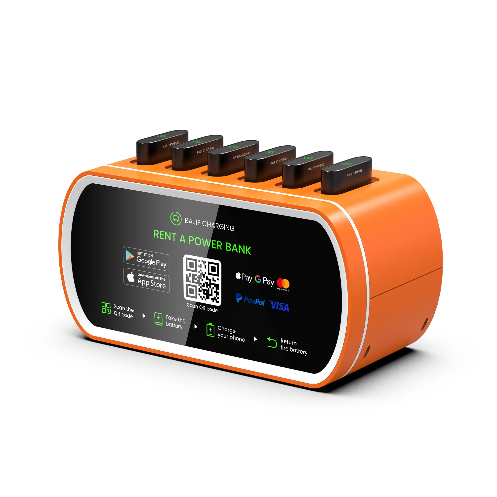 6-Slot Shared Power Bank Station