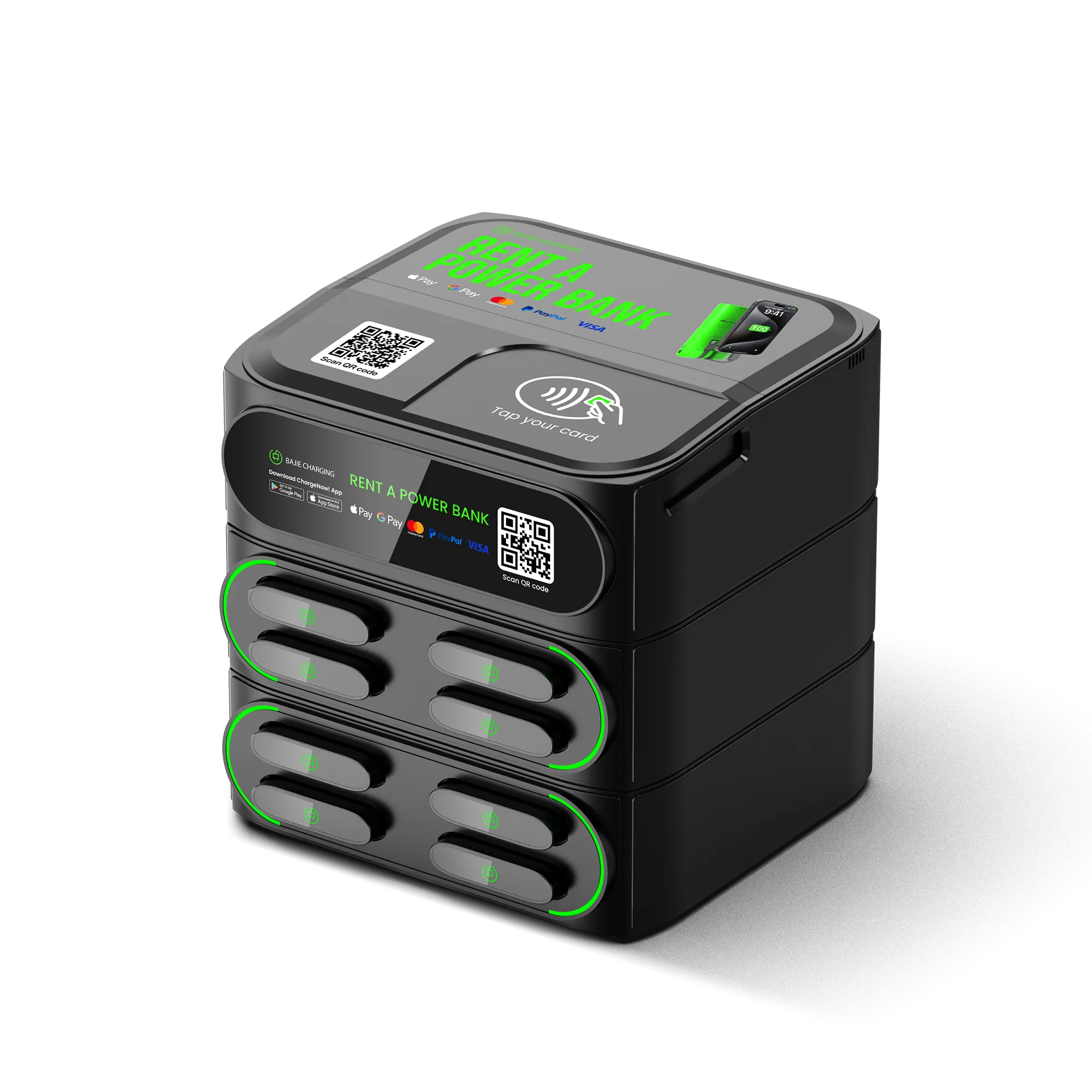 Card-swipe Mobile Phone Charging Station