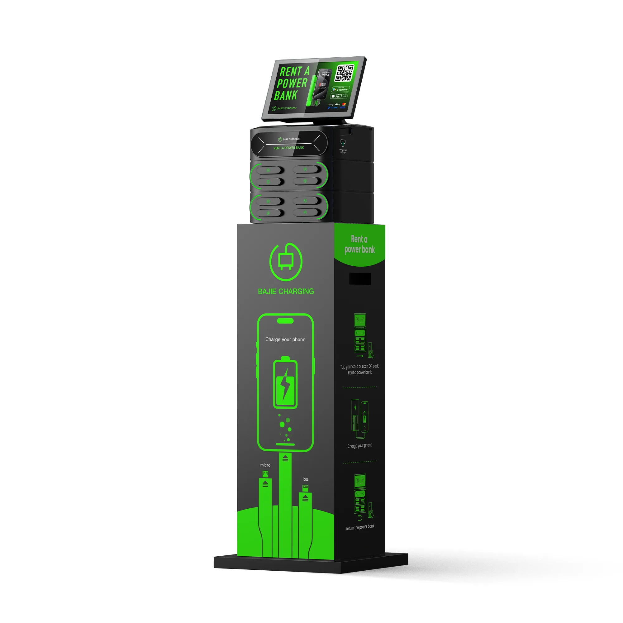 8 - Slot Card Phone Charging Lockers