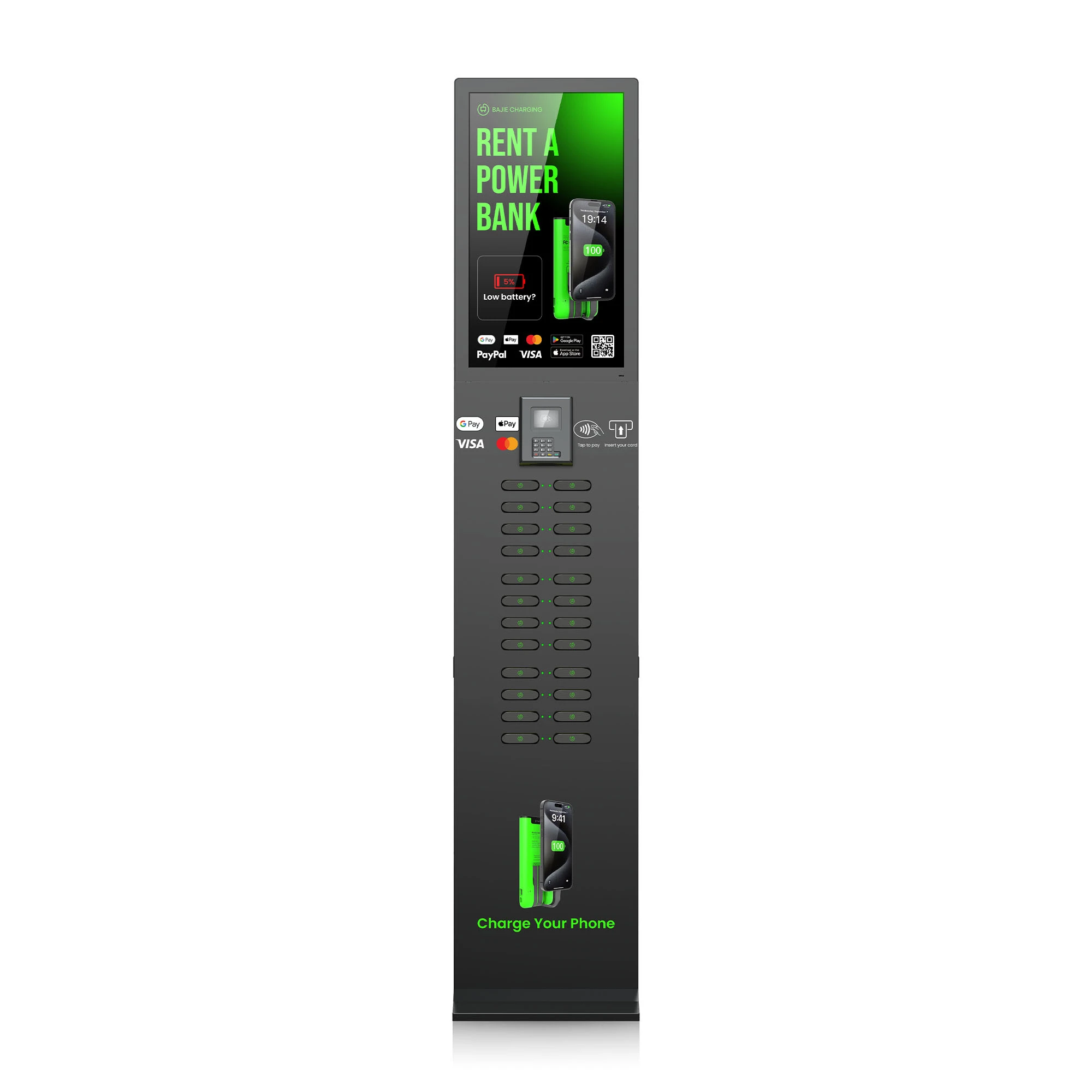 24-Slot Power Bank Kiosk (POS System)